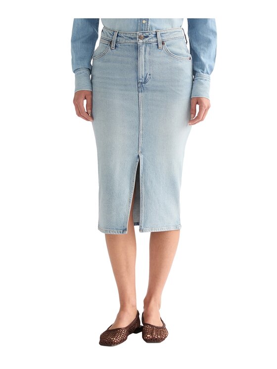 Wrangler Wrangler Spódnica jeansowa 112378224 Niebieski Regular Fit