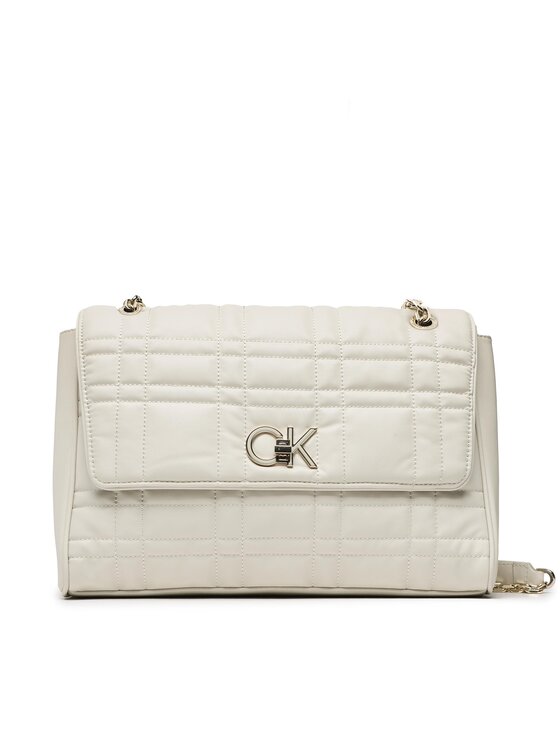 Calvin Klein Calvin Klein Soma Re-Lock Quilt Shoulder Bag Lg K60K609884 Bēšs