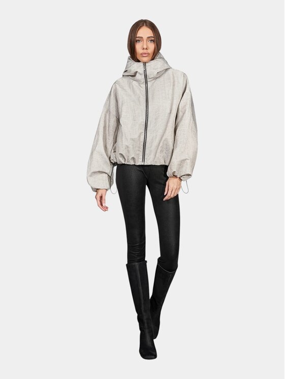 MADE BY SOCIETY MADE BY SOCIETY Kurtka anorak Velune - J27727 Szary Basic Fit