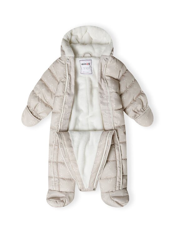 minoti minoti Kombinezon zimowy 31BABYSNOW10 Beżowy Regular Fit