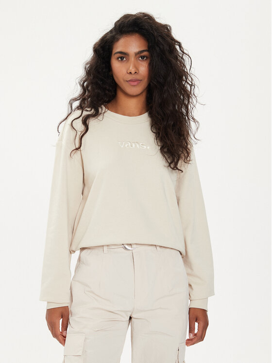 Vans Mikina W Essential Ft Rlx Crew VN000JF5 Écru Regular Fit