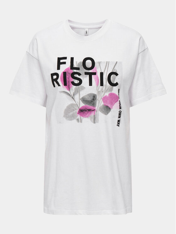 ONLY ONLY T-Shirt Pixie 15316702 Λευκό Regular Fit