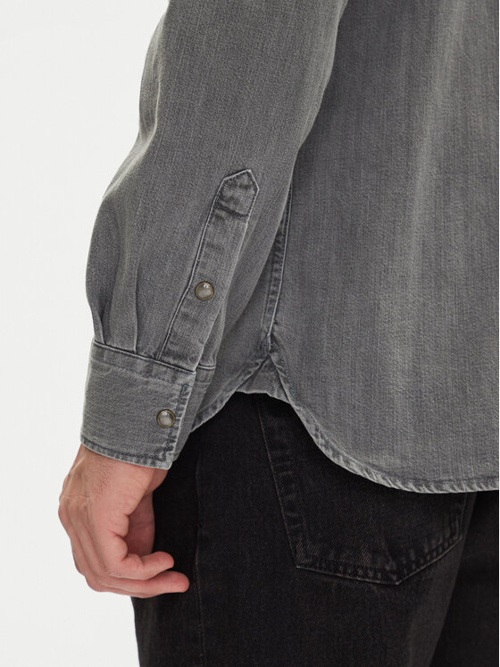 Mustang Mustang Jeanshemd Duver 1016240 Grau Regular Fit