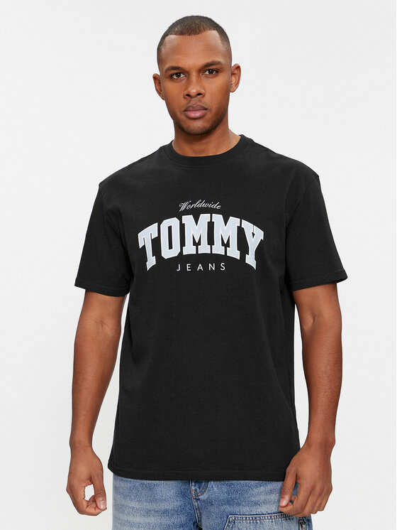 Tommy Jeans Tommy Jeans T-Shirt Varsity DM0DM18287 Černá Regular Fit