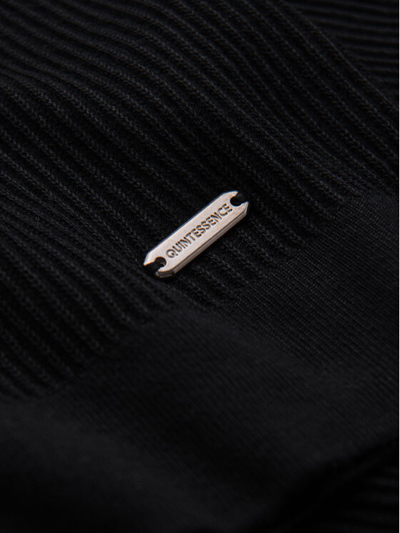 Ombre Ombre Polo OM-POSS-0182 Czarny Slim Fit