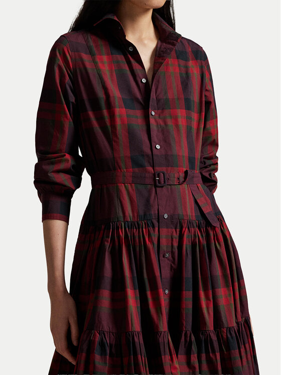 Polo Ralph Lauren Polo Ralph Lauren Hemdkleid 211A13260001 Dunkelrot Regular Fit