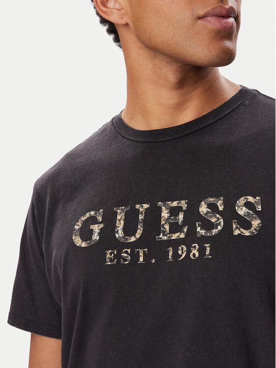 Guess Guess T-Shirt M6BI73 K6674 Σκούρο γκρι Regular Fit