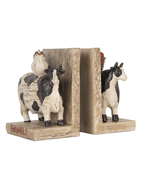 MIAhome MIAhome Komplet podpórek do książek Farm 17x10x14 cm Beżowy