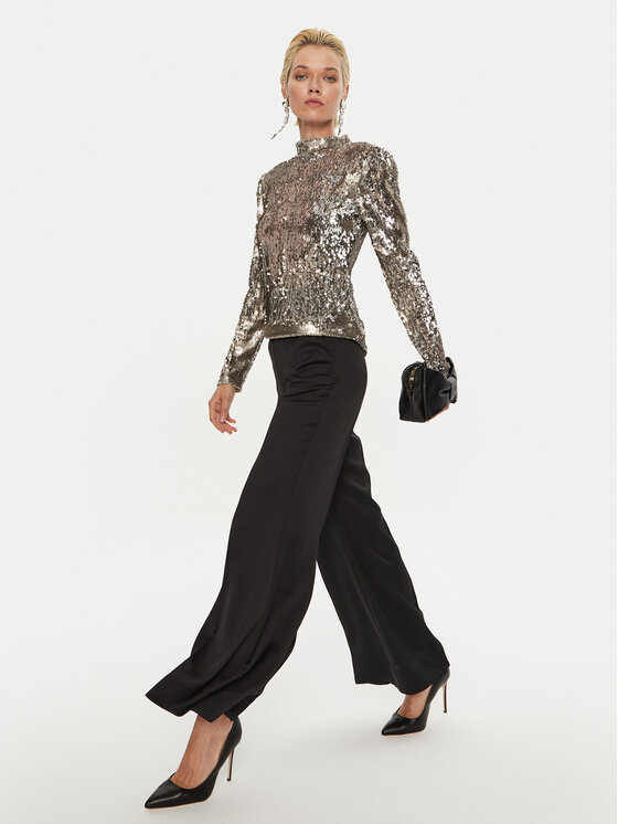 Bruuns Bazaar Bruuns Bazaar Bluza Aniqa BBW4155 Srebrna Regular Fit