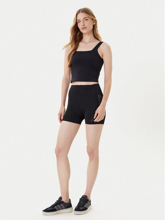 adidas adidas Cyklistické šortky Optime 3-Stripes JG6144 Čierna Slim Fit
