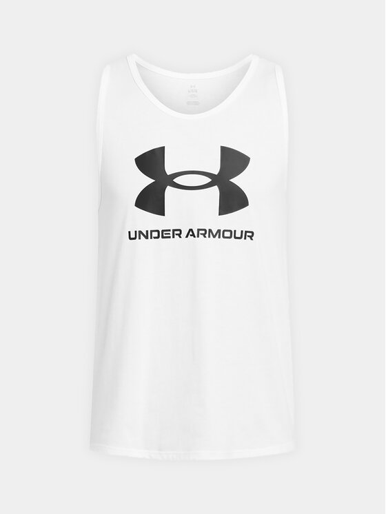 Under Armour Under Armour Tank top Ua Sportstyle Logo Tank 1382883-100 Bijela Loose Fit