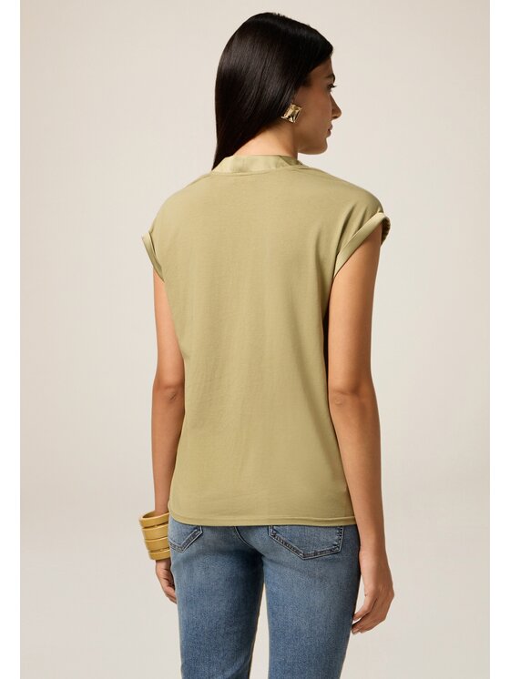 Oltre Oltre T-Shirt G268J104217N025 Zielony Regular Fit