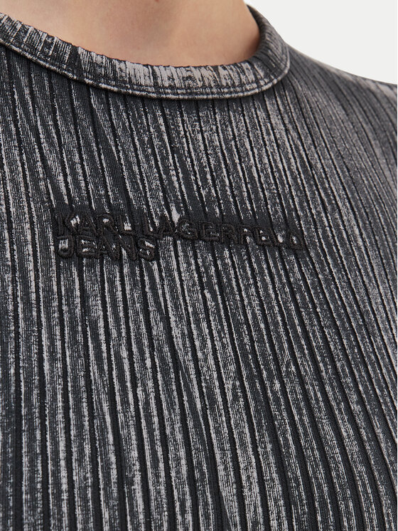 Karl Lagerfeld Jeans Karl Lagerfeld Jeans Rochie de zi B1W13055 Gri Slim Fit