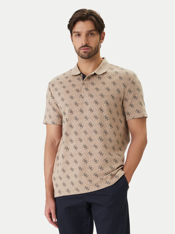 Guess Tricou polo M6GP04 K3073 Bej Regular Fit