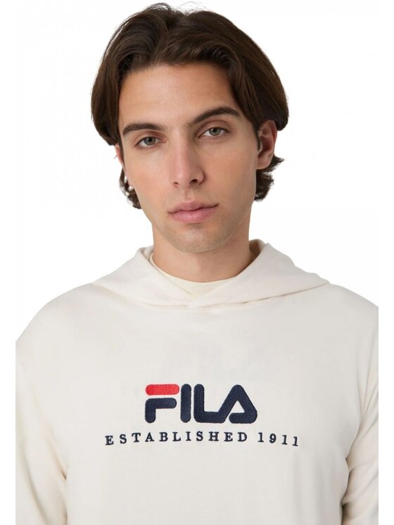 Fila Fila Felpa Valsera regular logo hoodie Écru Regular Fit
