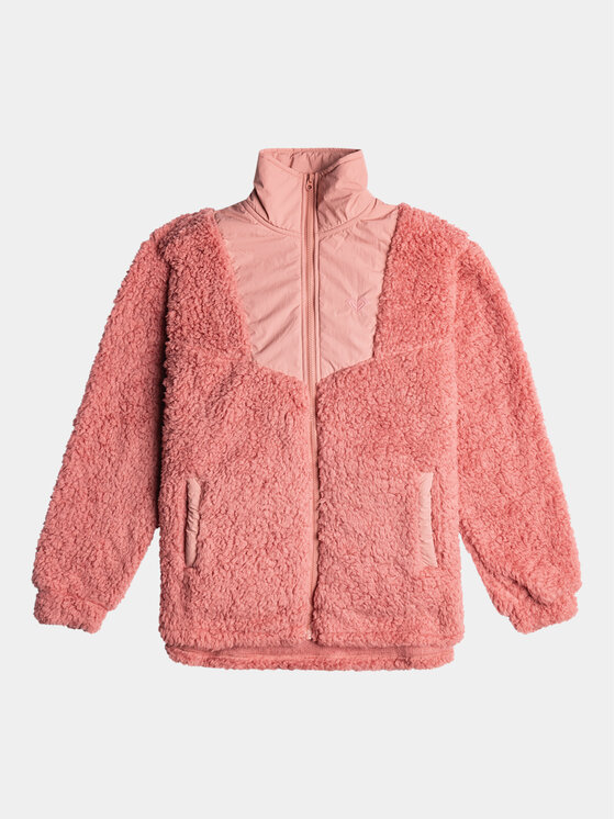 Roxy Roxy Fliso džemperis Sherpa Jacket Plfl ERJPF03155 Rožinė Regular Fit