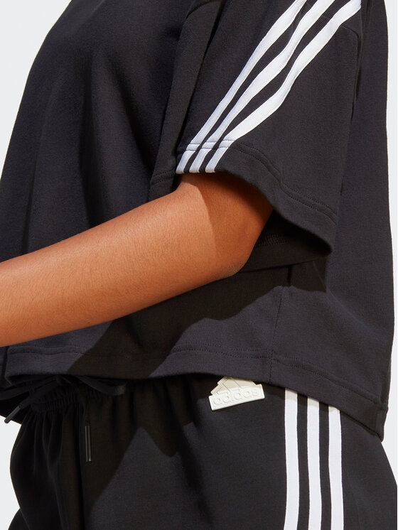 adidas adidas Marškinėliai Future Icons 3-Stripes T-Shirt HT4695 Juoda Loose Fit