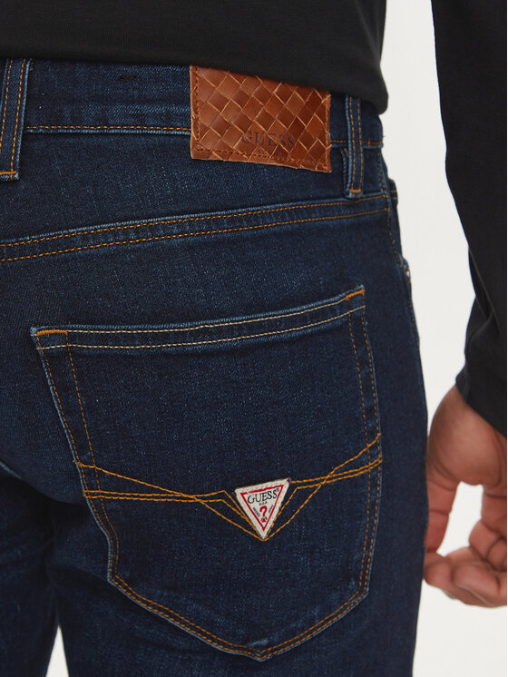 Guess Guess Дънки FINNLEY M4BAS2 D5GN2 Тъмносин Slim Fit