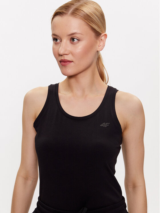 4F 4F Top 4FSS23TTSHF581 Negru Regular Fit