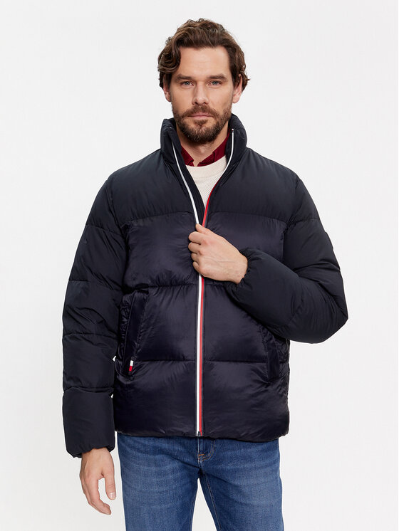 Tommy Hilfiger Geacă din puf Tech Stand Collar MW0MW27586 Bleumarin Regular Fit