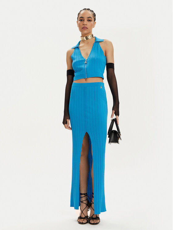 Patrizia Pepe Patrizia Pepe Spódnica maxi 2G0969/K182-CA04 Niebieski Slim Fit