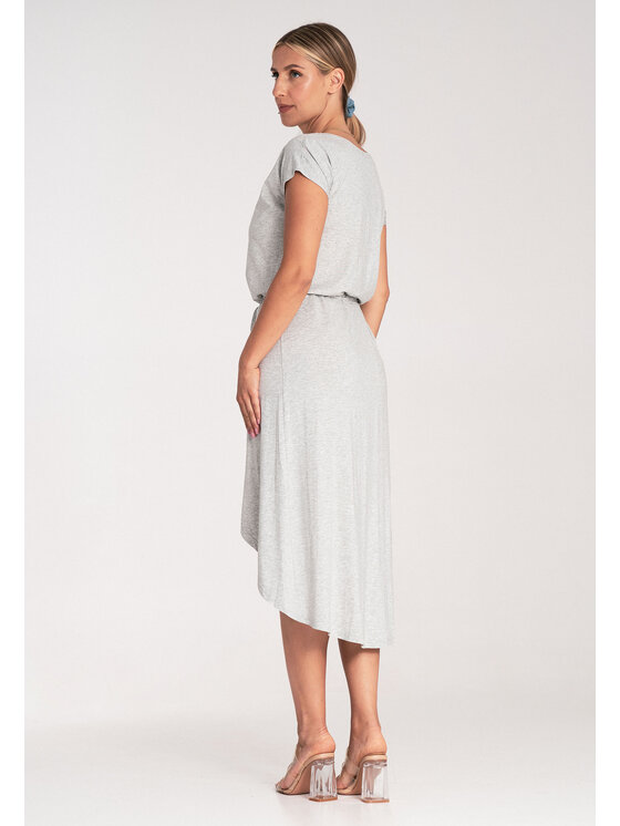 FIGL FIGL Každodenní šaty M1041 Šedá Basic Fit