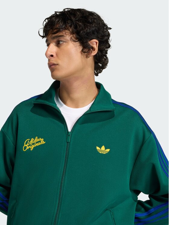 adidas adidas Bluza FIREBIRD ROSES Zielony Loose Fit