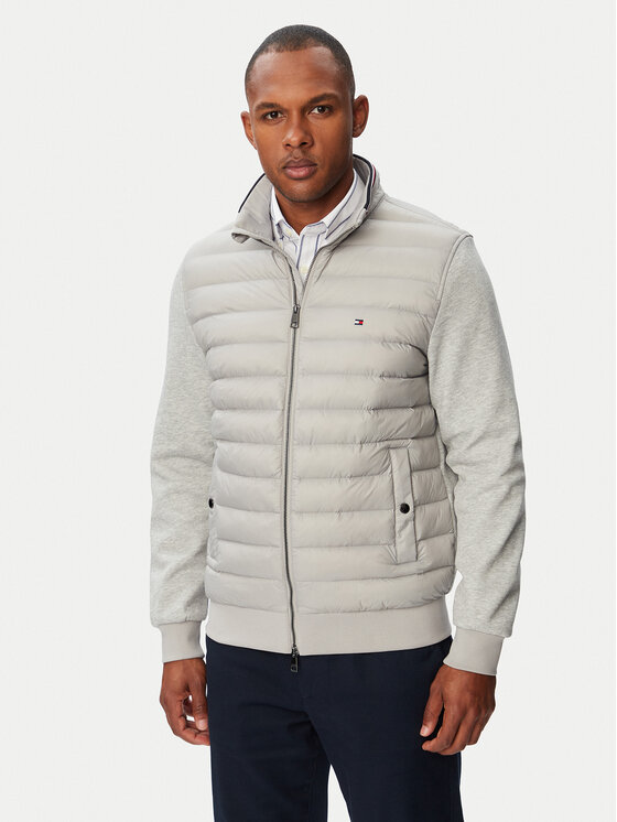 Tommy Hilfiger Tommy Hilfiger Μπουφάν μεταβατικό Mix Media Ess MW0MW41329 Ανοιχτό γκρι Regular Fit