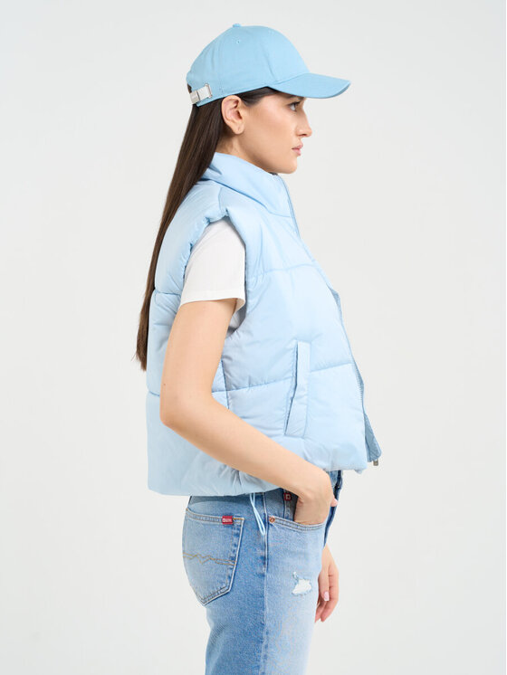 BIG STAR BIG STAR Bezrękawnik BONDA_400_130 Błękitny Basic Fit