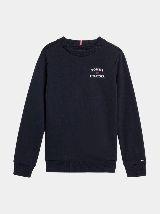 Tommy Hilfiger Tommy Hilfiger Majica dugih rukava Th Logo KB0KB08828 Tamnoplava Regular Fit