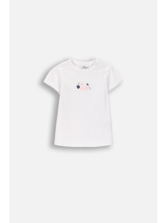 Coccodrillo Coccodrillo T-Shirt WC6143201FGN-001 Biały Regular Fit