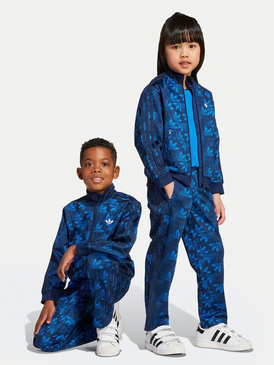 adidas Tuta Firebird JW0295 Blu Regular Fit, taglia : 3_4Y
