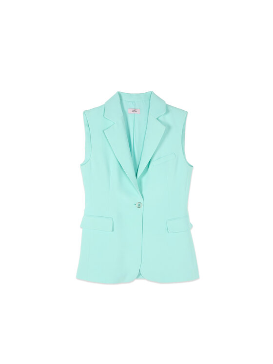 Oltre Oltre Gilet L036R000048N015 Turchese Slim Fit