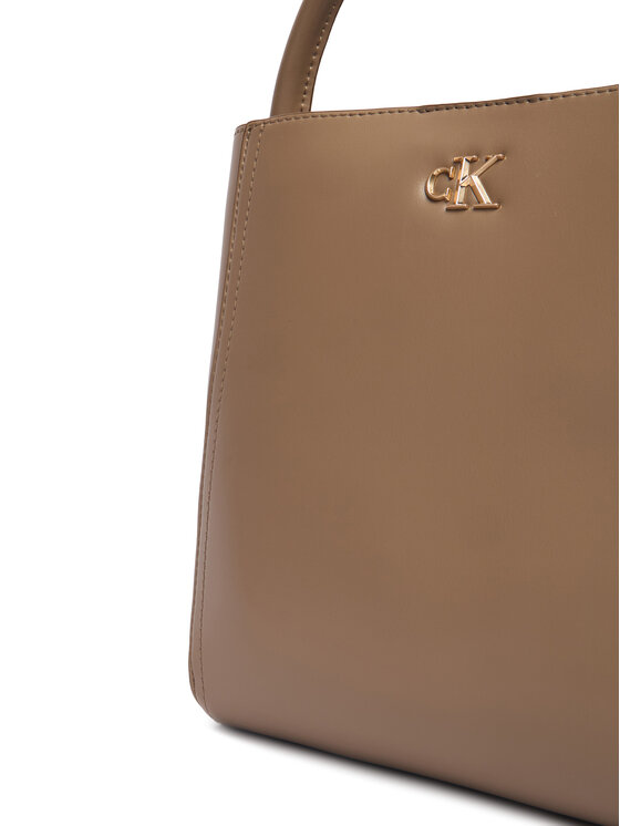 Calvin Klein Calvin Klein Torebka Ck Bucket With Strap LV04F3174G Beżowy