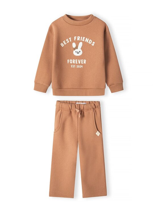 minoti minoti Komplet dresowy 32FLEECE105 Brązowy jasny Regular Fit