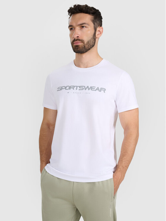 4F 4F T-Shirt MIDSHOP TEXTILE Biały Regular Fit