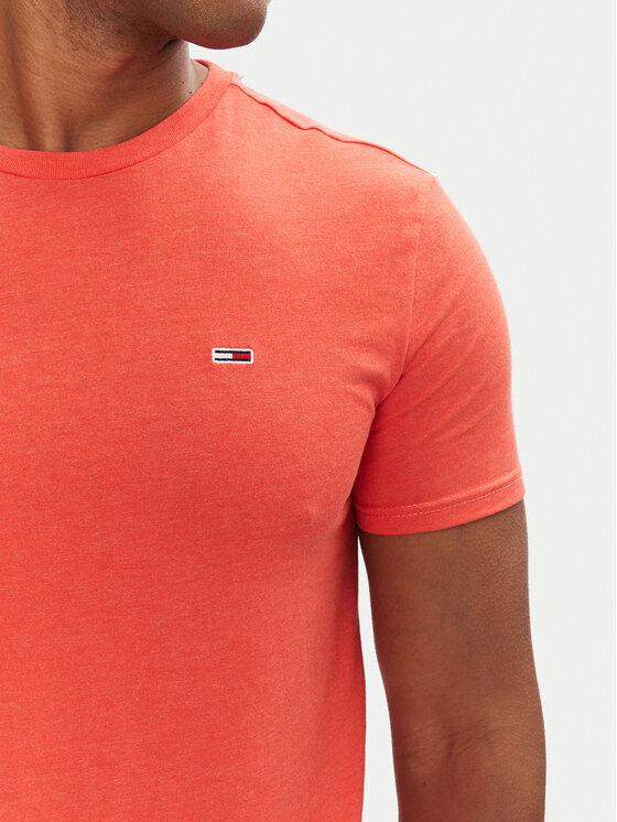 Tommy Jeans Tommy Jeans T-Shirt Jaspe DM0DM20363 Orange Slim Fit
