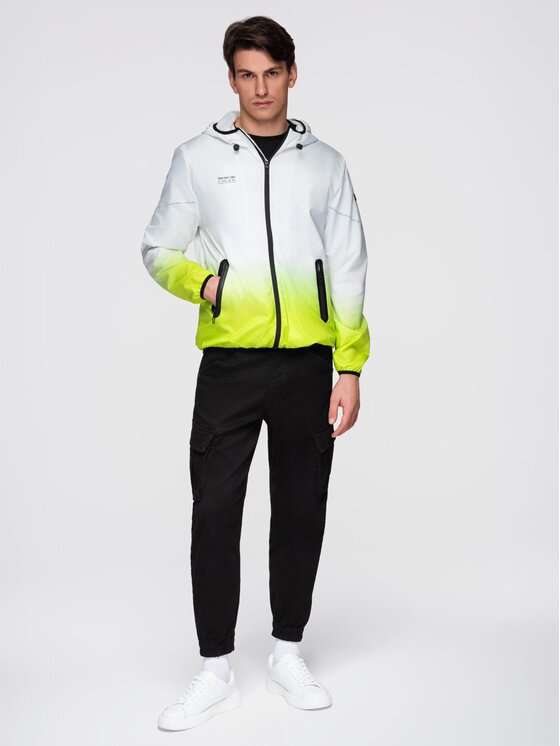 Ombre Ombre Kurtka przejściowa C646 Biały Regular Fit