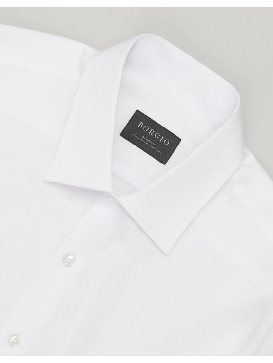 Borgio Borgio Koszula lavello Biały Slim Fit