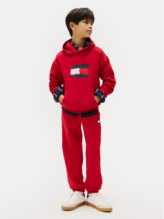 Tommy Hilfiger Tommy Hilfiger Jopa Flag KB0KB10112 Rdeča Regular Fit