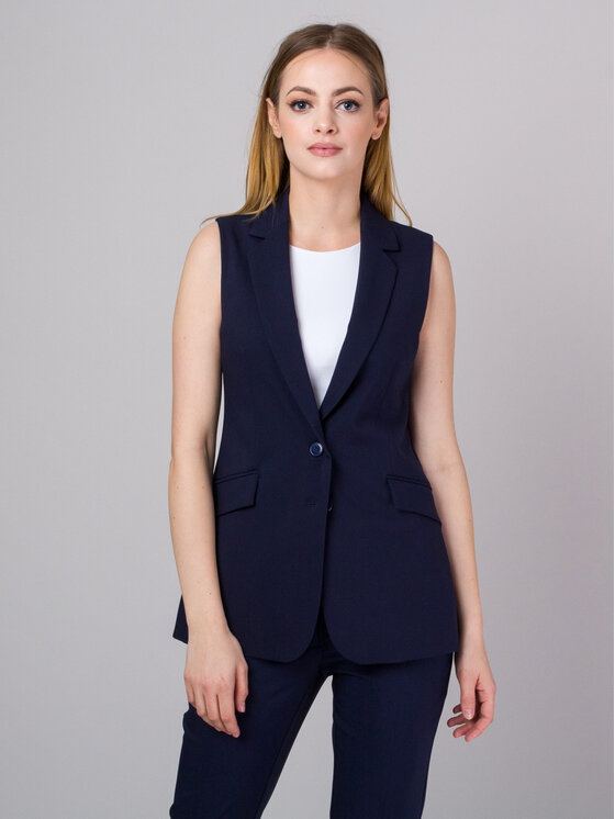 Willsoor Willsoor Kamizelka 67331 Granatowy Regular Fit