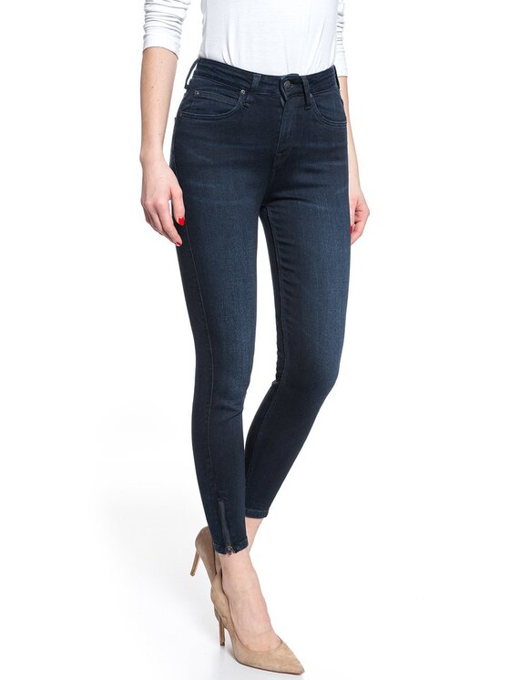Lee Lee Jeansy SCARLETT HIGH ZIP Niebieski Skinny Fit
