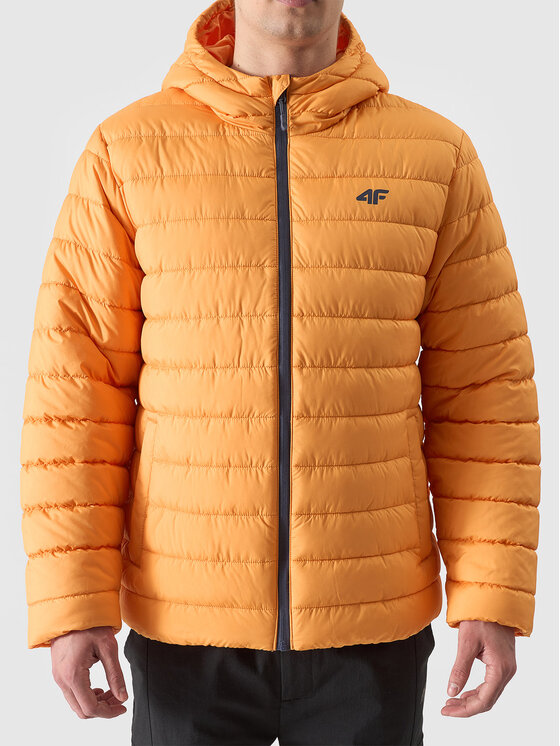 4F 4F Kurtka puchowa BASIC+ Pomarańczowy Regular Fit