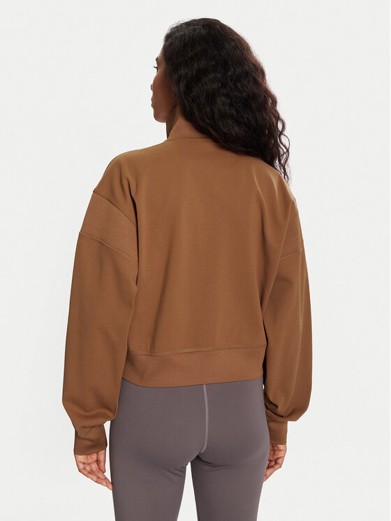 adidas by Stella McCartney adidas by Stella McCartney Majica dugih rukava Knitted Track Top JX6782 Smeđa Regular Fit
