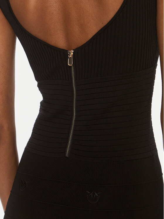 PINKO Pinko Úpletové šaty Cactus 102879 A1LK Čierna Slim Fit
