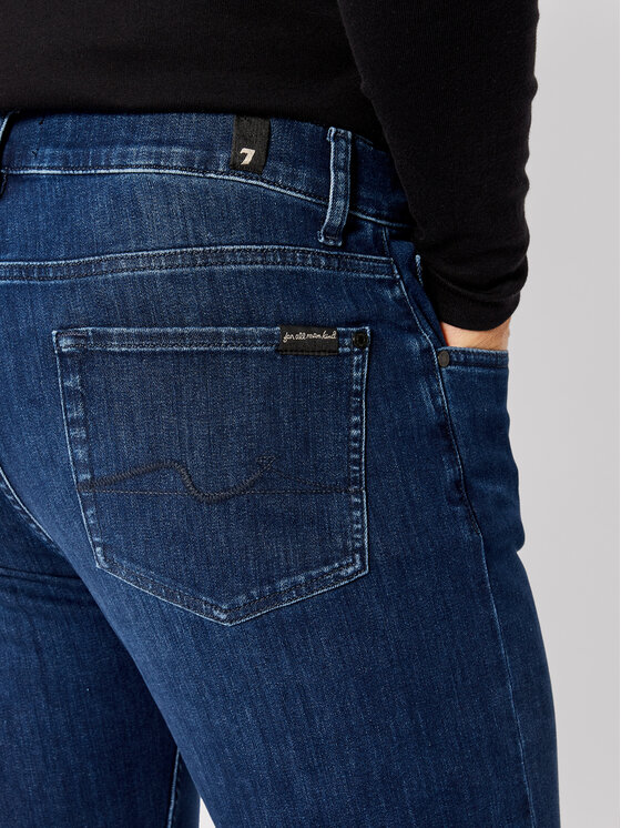 7 For All Mankind 7 For All Mankind Traperice Luxe Performance JSMXB800LI Tamnoplava Slim Tapered Fit
