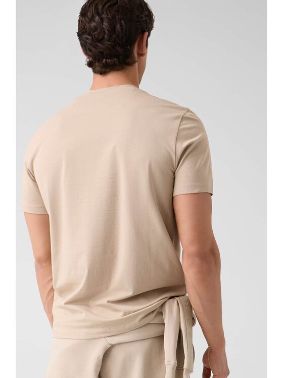 Guess Guess T-Shirt 183088 Beżowy Classic Fit