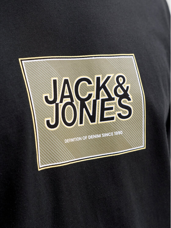Jack & Jones Jack & Jones T-Shirt Jjrain Tee Ss Crew Neck 12288097 Černá Regular Fit