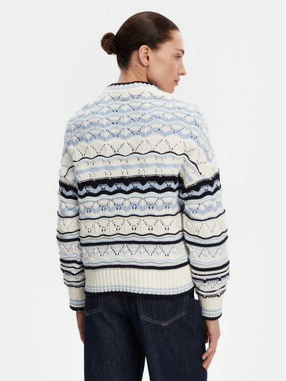 Barbour Barbour Sweter Eloise LKN1615MI11 Błękitny Relaxed Fit