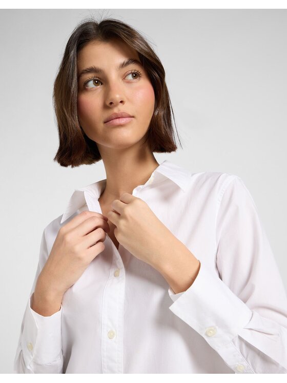Lee Lee Koszula CLASSIC SHIRT Biały Regular Fit